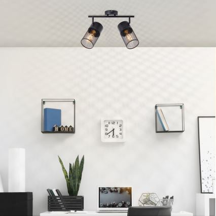 Brilliant - Lampă spot KAMOLO 2xE27/40W/230V negru