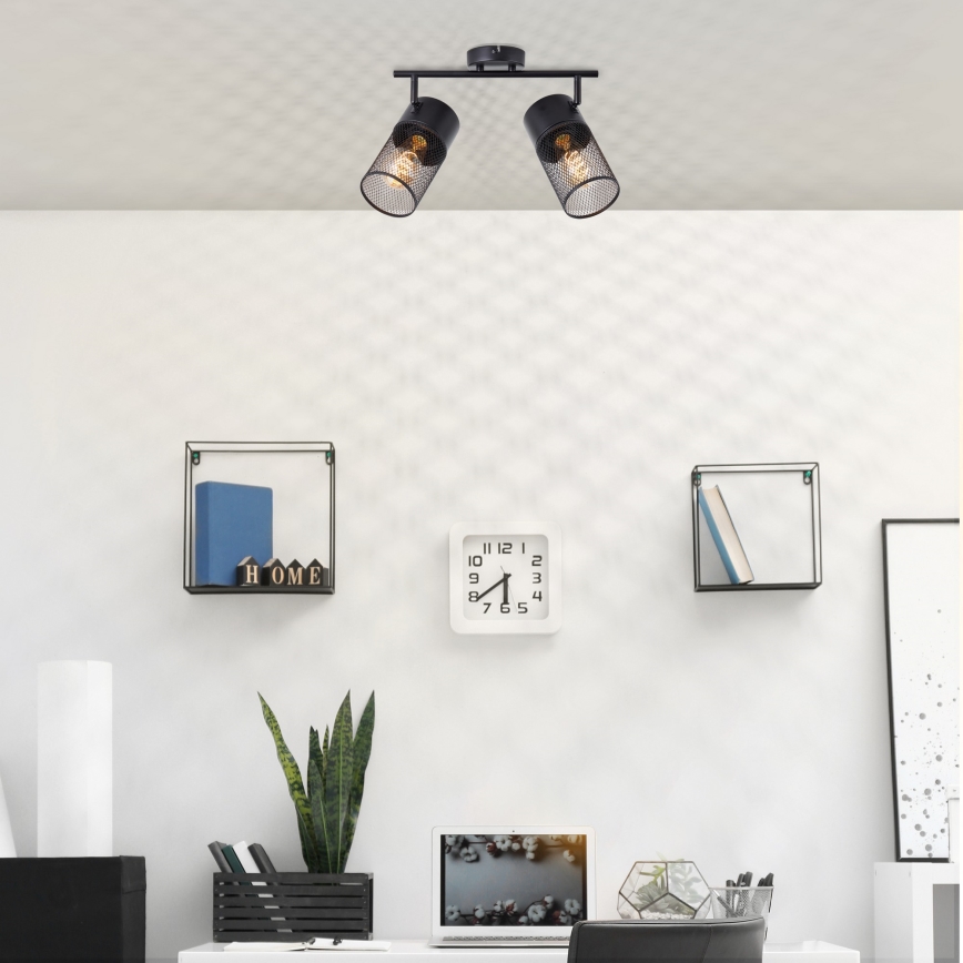 Brilliant - Lampă spot KAMOLO 2xE27/40W/230V negru