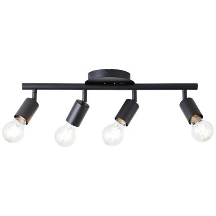 Brilliant - Lampă spot TIFFANY 4xE27/28W/230V neagră