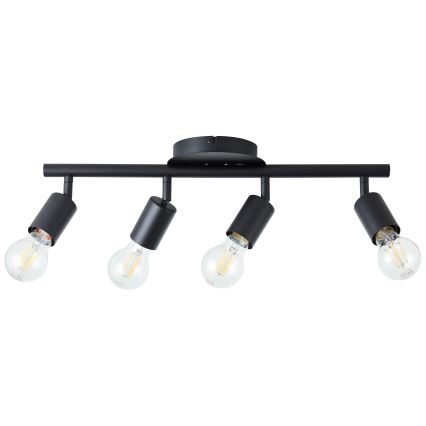 Brilliant - Lampă spot TIFFANY 4xE27/28W/230V neagră