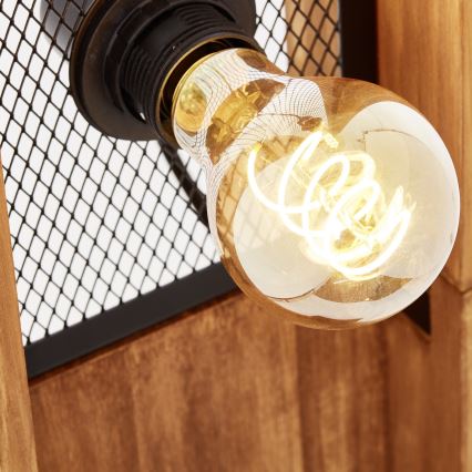 Brilliant - Lampadar CALANDRA din lemn de pin, 4xE27/42W/230V