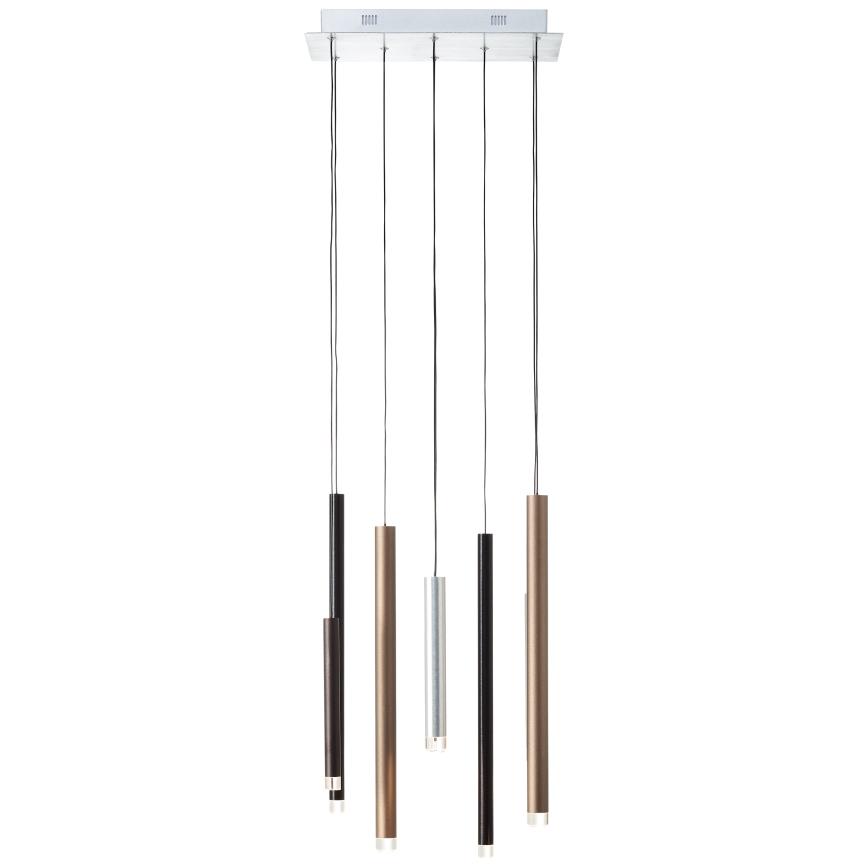 Brilliant - Lustru LED dimabil suspendat pe cablu CEMBALO LED/32W/230V crom mat/negru/maro