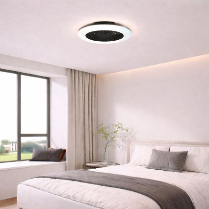 Brilliant - Lampă de tavan LED reglabilă cu ventilator MONTERO LED/20W/230V 2700-6500K Ø 42 cm negru + telecomandă