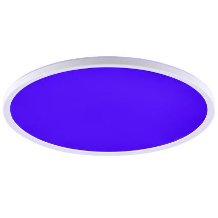 Brilliant - Plafonieră LED RGBW dimabilă LUMARO, 22 W, 230 V, 4000 K, Ø 42 cm, alb + telecomandă