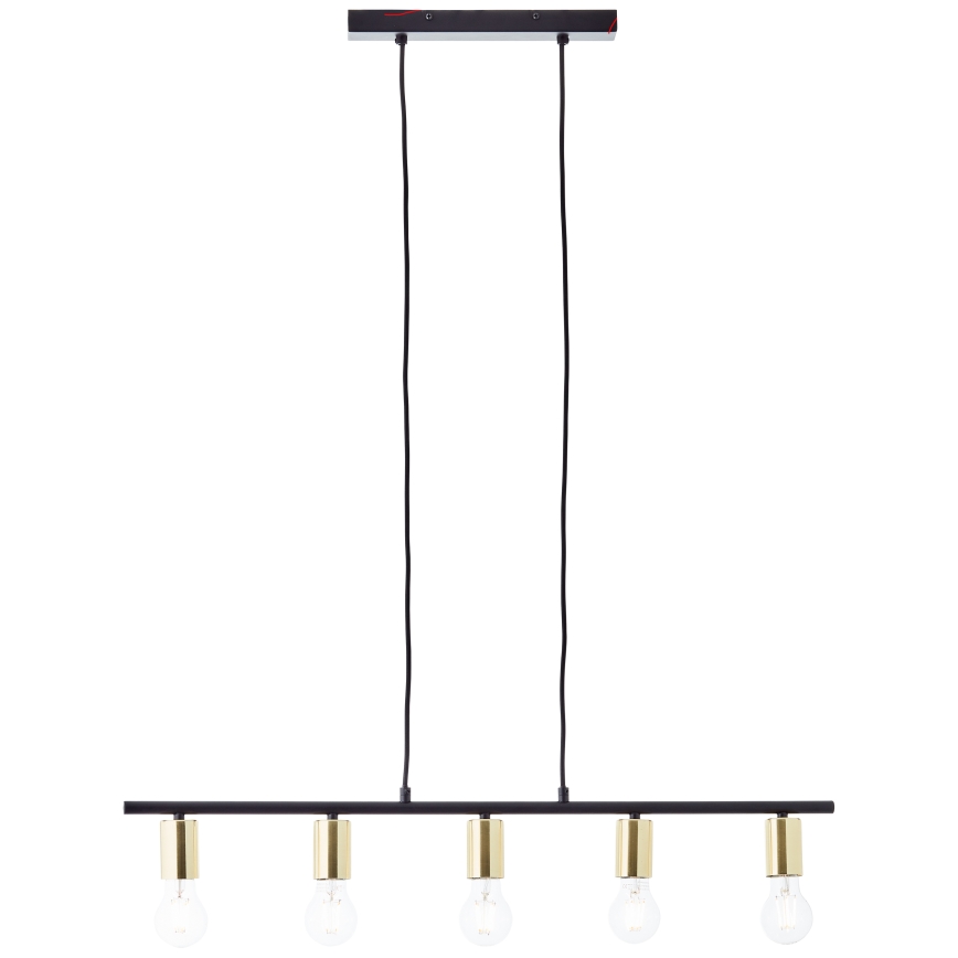 Brilliant - Lustră pe cablu KERRY 5xE27/40W/230V negru/alamă