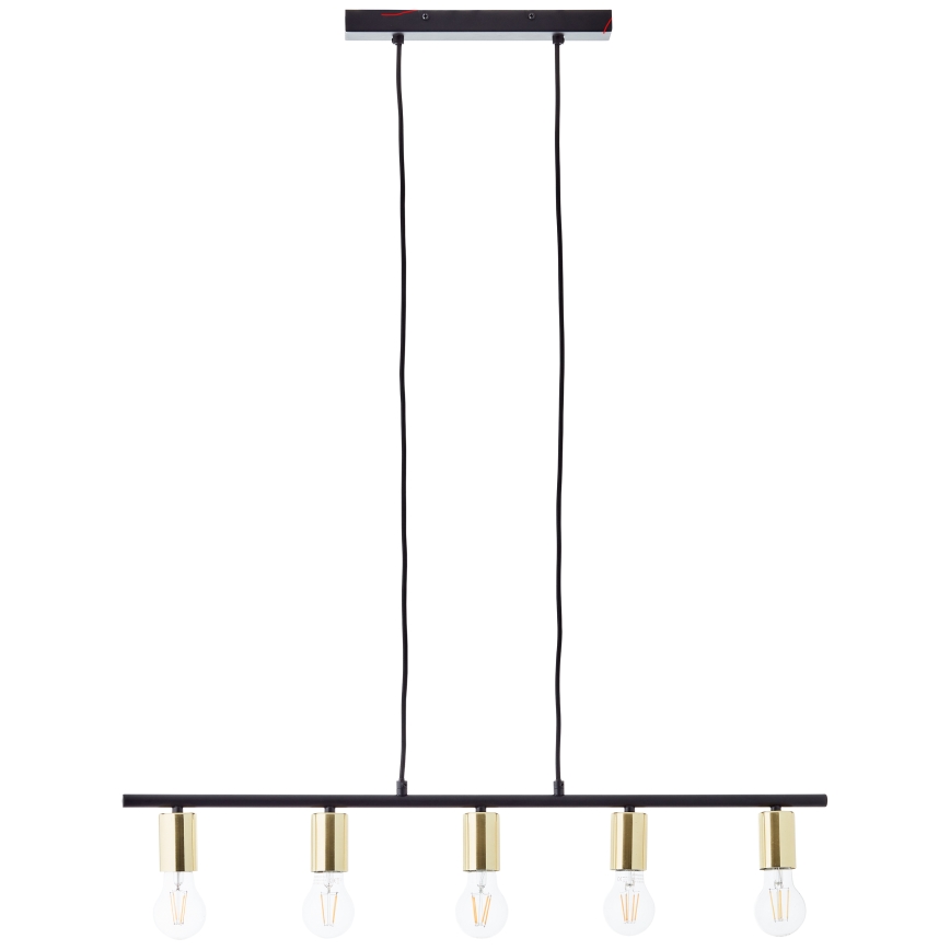 Brilliant - Lustră pe cablu KERRY 5xE27/40W/230V negru/alamă