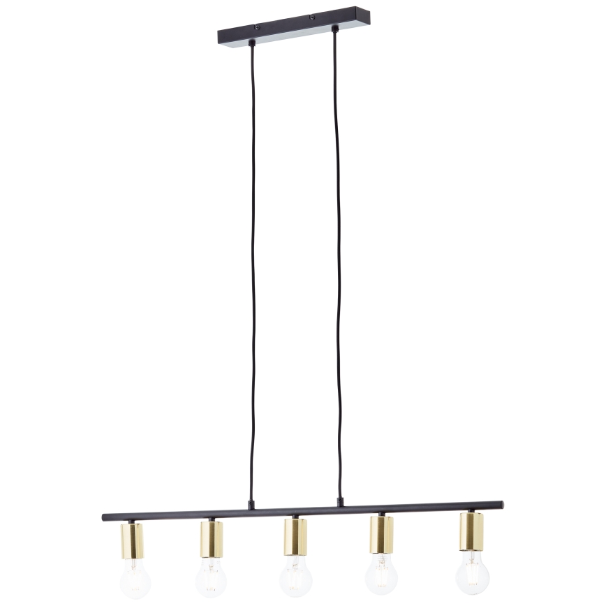 Brilliant - Lustră pe cablu KERRY 5xE27/40W/230V negru/alamă