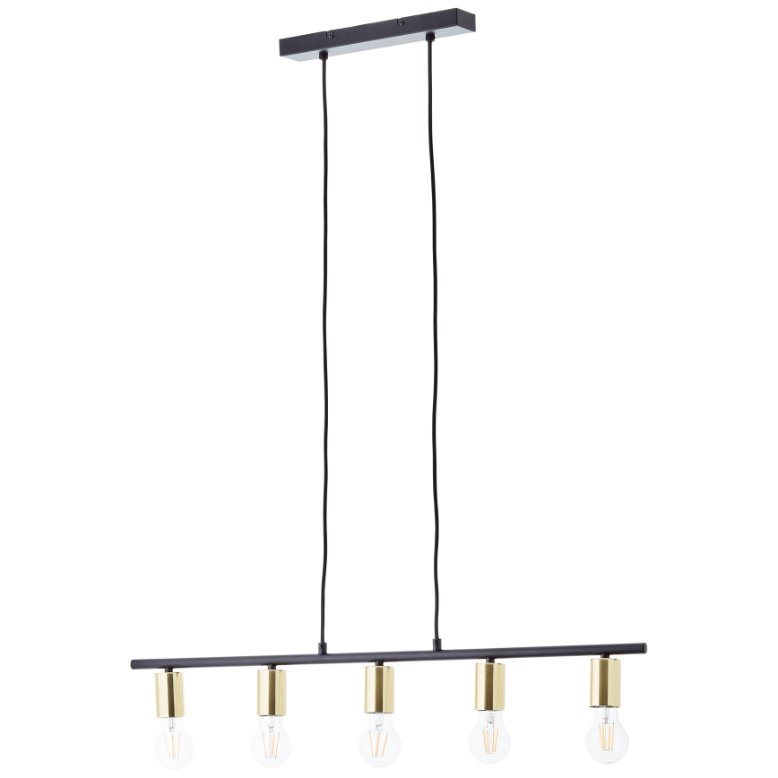 Brilliant - Lustră pe cablu KERRY 5xE27/40W/230V negru/alamă