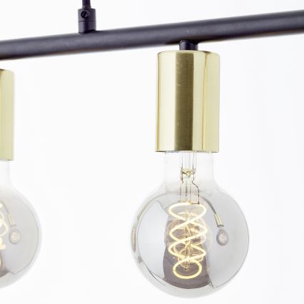 Brilliant - Lustră pe cablu KERRY 5xE27/40W/230V negru/alamă