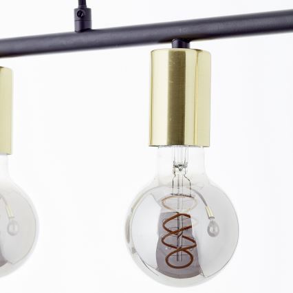 Brilliant - Lustră pe cablu KERRY 5xE27/40W/230V negru/alamă