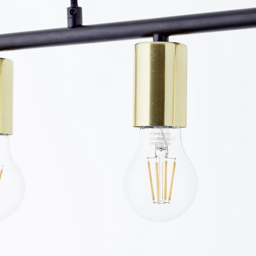 Brilliant - Lustră pe cablu KERRY 5xE27/40W/230V negru/alamă