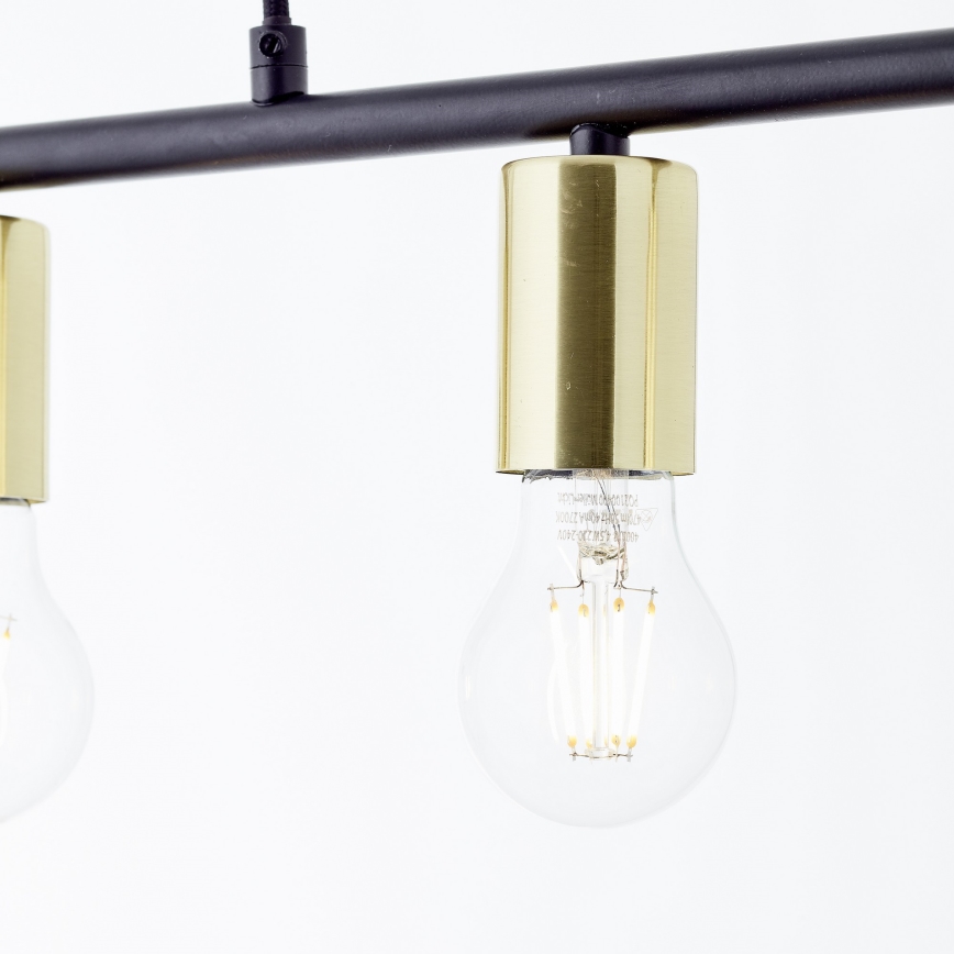 Brilliant - Lustră pe cablu KERRY 5xE27/40W/230V negru/alamă