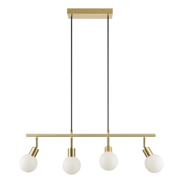 Brilliant - Lustră suspendată pe cablu JORGE 4xG9/10W/230V, alamă