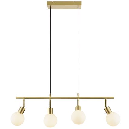 Brilliant - Lustră suspendată pe cablu JORGE 4xG9/10W/230V, alamă