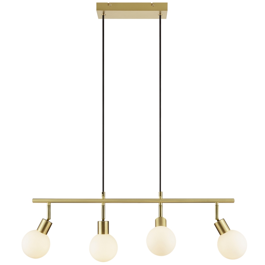 Brilliant - Lustră suspendată pe cablu JORGE 4xG9/10W/230V, alamă