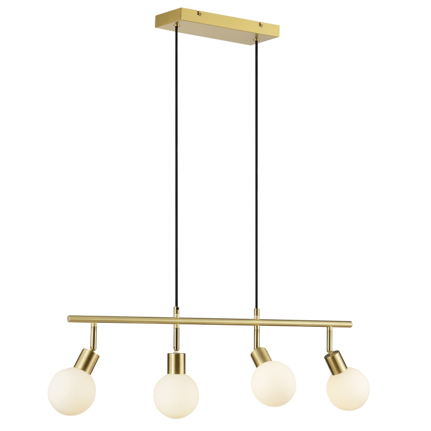 Brilliant - Lustră suspendată pe cablu JORGE 4xG9/10W/230V, alamă