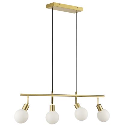 Brilliant - Lustră suspendată pe cablu JORGE 4xG9/10W/230V, alamă