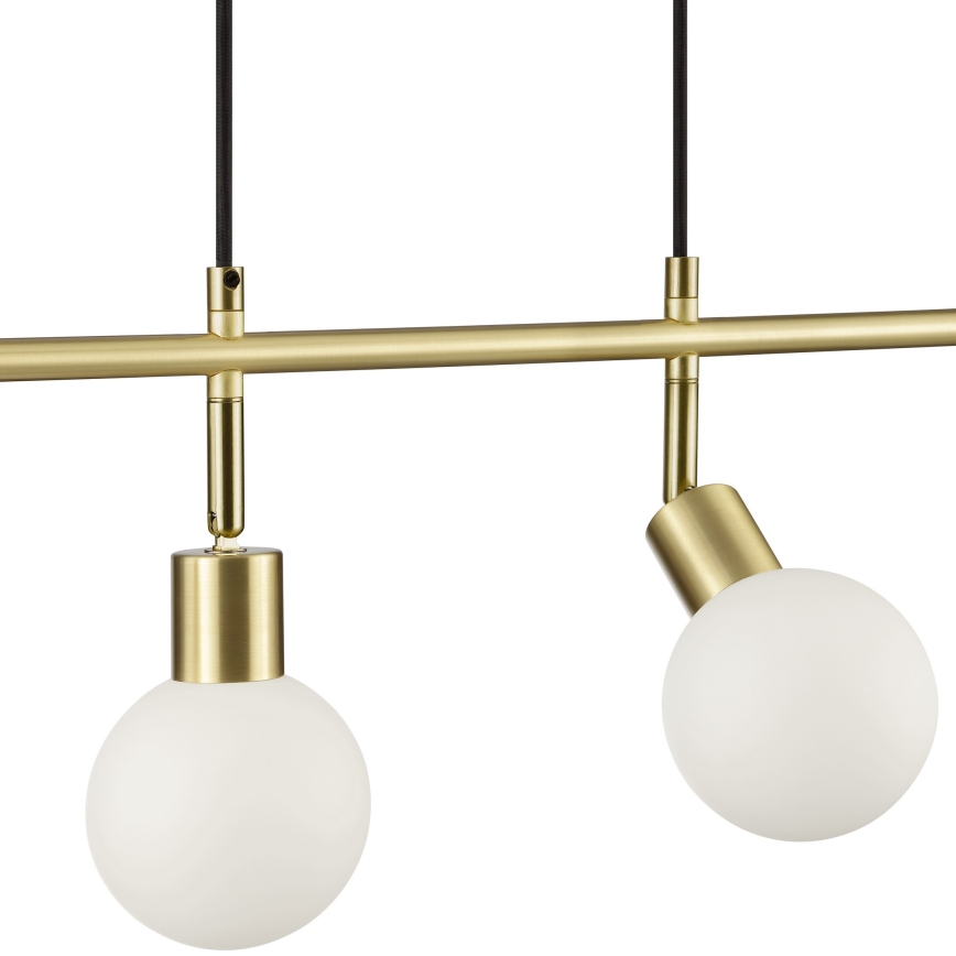 Brilliant - Lustră suspendată pe cablu JORGE 4xG9/10W/230V, alamă
