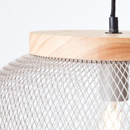 Brilliant - Pendul pe cablu GIADA, 1xE27/40W/230V, Ø 39 cm, gri