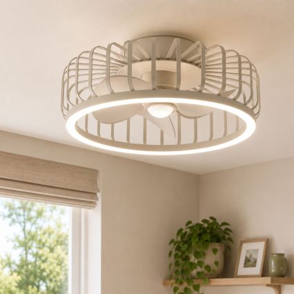 Brilliant - Corp LED de tavan dimmabil cu ventilator CAPO LED/36W/230V 2700-6500K Ø 48 cm bej + telecomandă