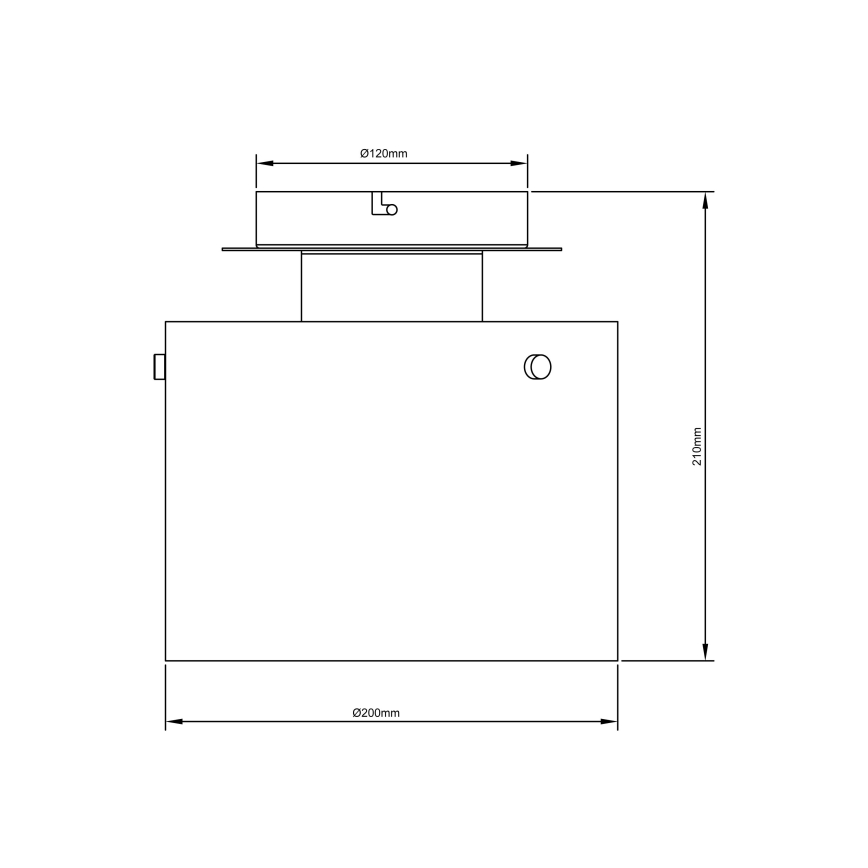 Brilliant - Plafonieră BETH 1xE27/60W/230V, Ø 20 cm, negru/fumuriu