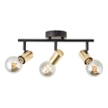 Brilliant - Plafonieră cu 3 spoturi KERRY 3xE27/40W/230V negru/alamă