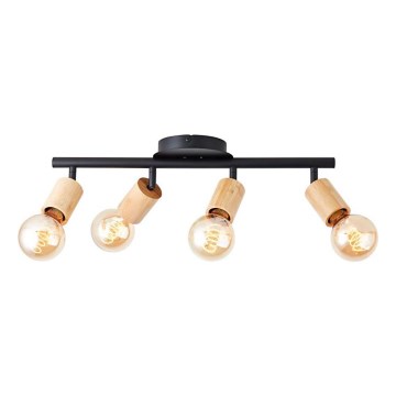 Brilliant - Plafonieră cu spoturi 4xE27/28W/230V, bambus