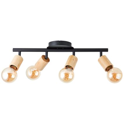 Brilliant - Plafonieră cu spoturi 4xE27/28W/230V, bambus
