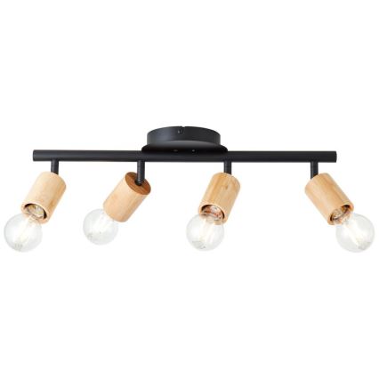 Brilliant - Plafonieră cu spoturi 4xE27/28W/230V, bambus