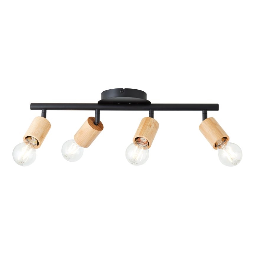 Brilliant - Plafonieră cu spoturi 4xE27/28W/230V, bambus