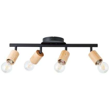 Brilliant - Plafonieră cu spoturi 4xE27/28W/230V, bambus