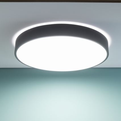 Brilliant - Plafonier LED SLIMLINE reglabil, 60 W, 230 V, 3000–6500 K, Ø 49 cm, negru + telecomandă