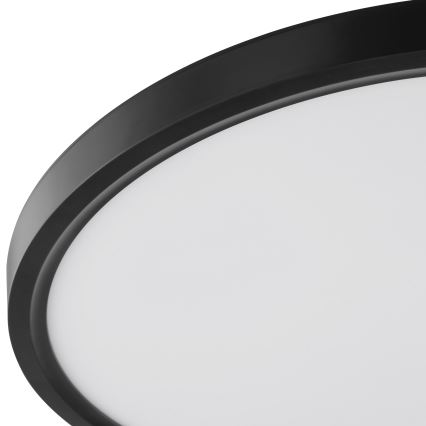 Brilliant Plafonieră LED GALO, 26W/230V, diametru 40 cm, cu senzor de mișcare și crepuscular, negru