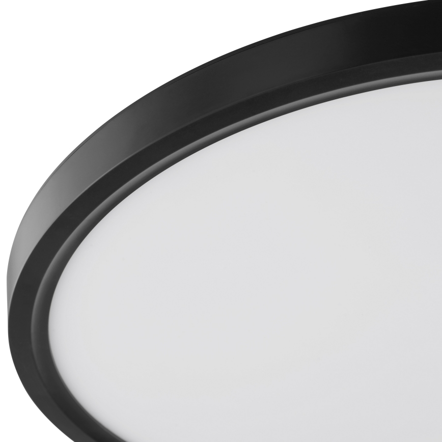 Brilliant Plafonieră LED GALO, 26W/230V, diametru 40 cm, cu senzor de mișcare și crepuscular, negru