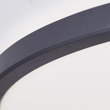 Brilliant - Plafonieră LED dimabilă pentru baie BRENNAN LED/35W/230V Ø 54 cm IP44, neagră