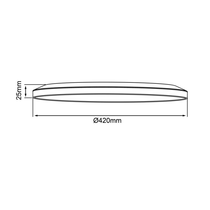 Brilliant - Plafonieră LED dimabilă SORELL, 24W/230V, 3000-6500K, Ø 42 cm, negru + telecomandă