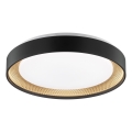 Brilliant - Plafonieră LED dimabilă WALDO LED/24W/230V 3000-6500K Ø 38,5 cm negru/auriu + telecomandă