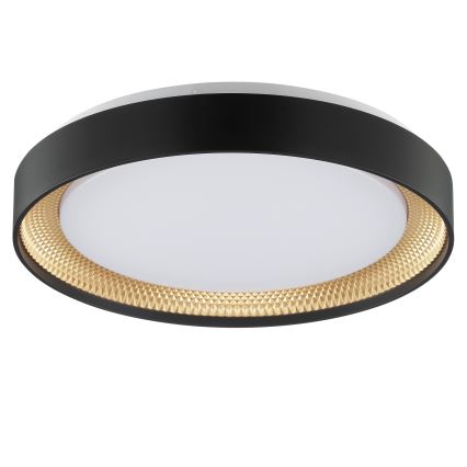 Brilliant - Plafonieră LED dimabilă WALDO LED/24W/230V 3000-6500K Ø 38,5 cm negru/auriu + telecomandă
