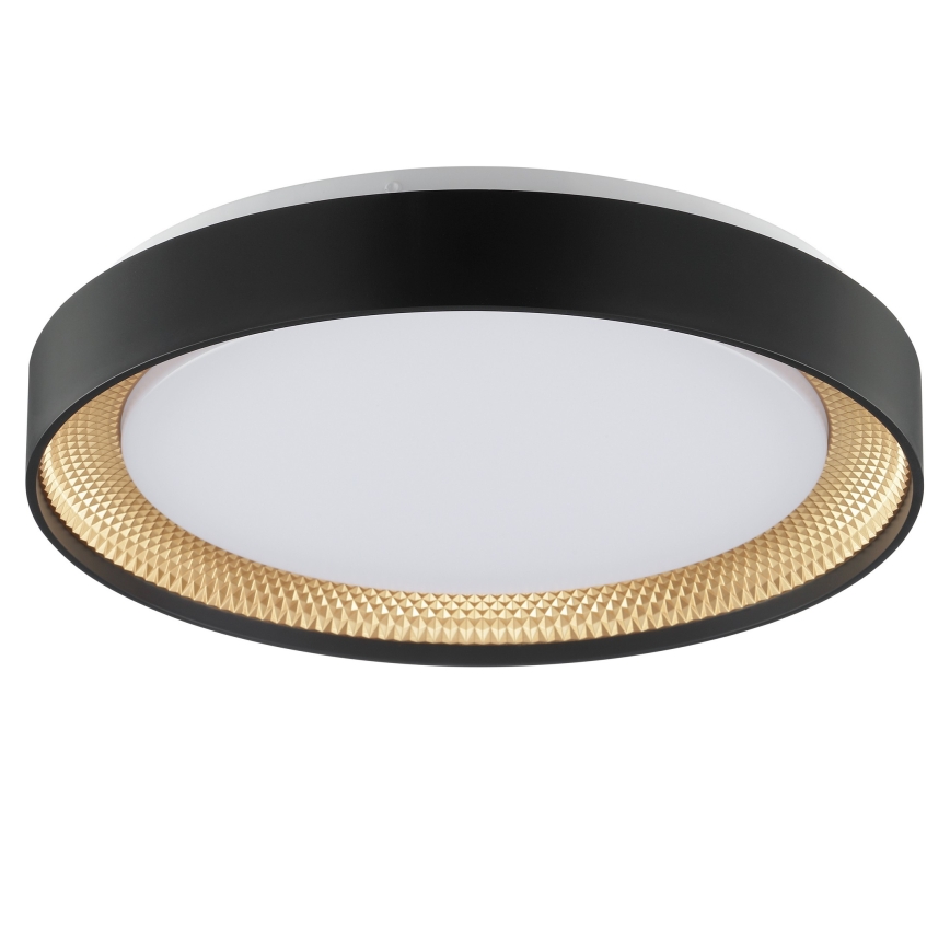 Brilliant - Plafonieră LED dimabilă WALDO LED/24W/230V 3000-6500K Ø 38,5 cm negru/auriu + telecomandă