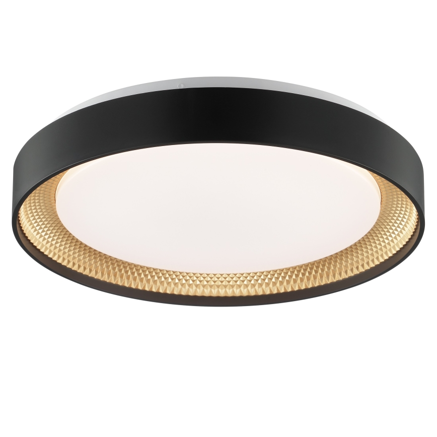 Brilliant - Plafonieră LED dimabilă WALDO LED/24W/230V 3000-6500K Ø 38,5 cm negru/auriu + telecomandă