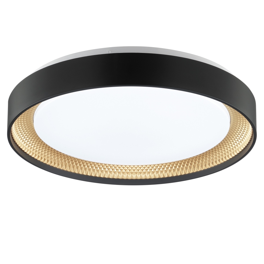 Brilliant - Plafonieră LED dimabilă WALDO LED/24W/230V 3000-6500K Ø 38,5 cm negru/auriu + telecomandă