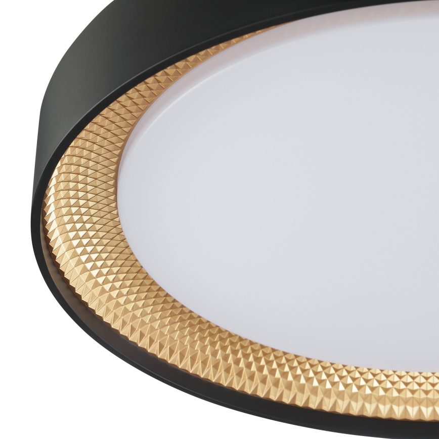 Brilliant - Plafonieră LED dimabilă WALDO LED/24W/230V 3000-6500K Ø 38,5 cm negru/auriu + telecomandă