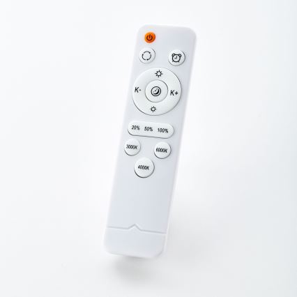 Brilliant - Plafonieră LED dimabilă SLIMLINE LED/60W/230V 3000-6500K Ø45 cm, finisaj lemn de cauciuc + telecomandă