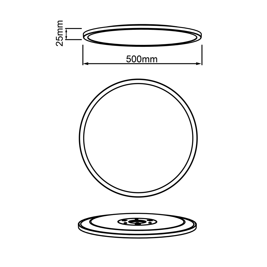 Brilliant - Plafonieră LED dimabilă TUCO LED/33W/230V 3000-6500K Ø 50 cm neagră + telecomandă inclusă