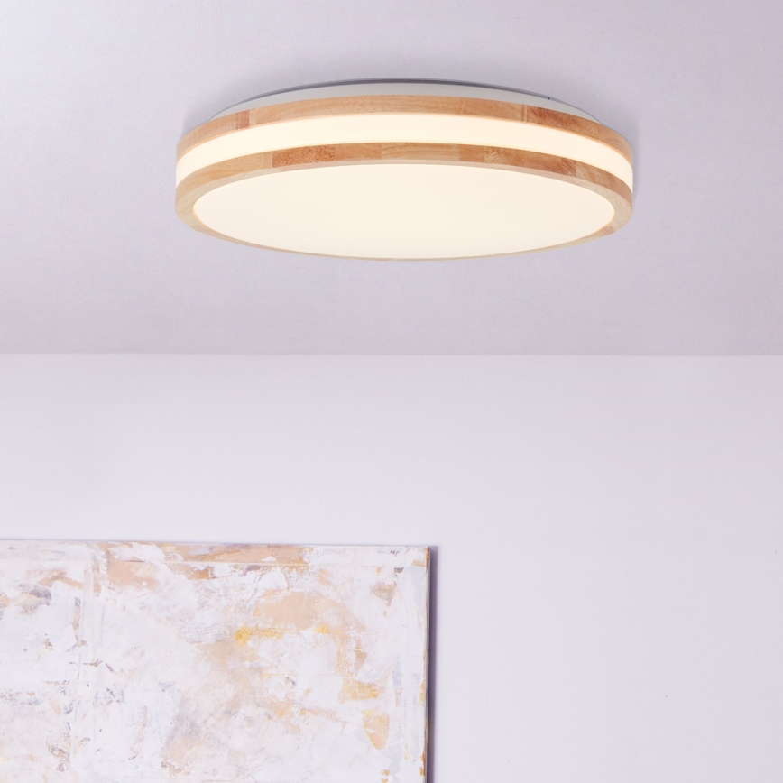 Brilliant - Plafonieră LED LASKOS LED/22W/230V, diam. 38 cm, lemn de hevea