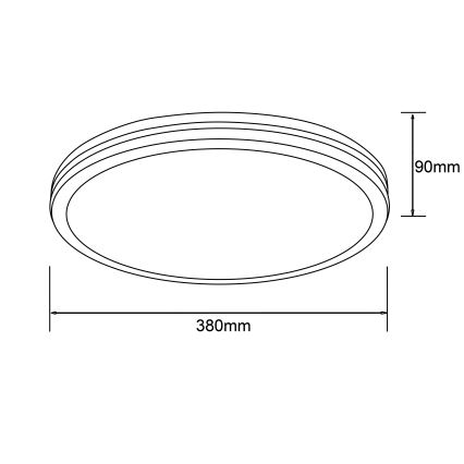 Brilliant - Plafonieră LED LASKOS LED/22W/230V, diam. 38 cm, lemn de hevea