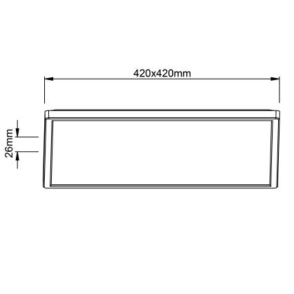 Brilliant - Plafonieră LED MILTON, 24 W, 230 V, 42 x 42 cm, albă