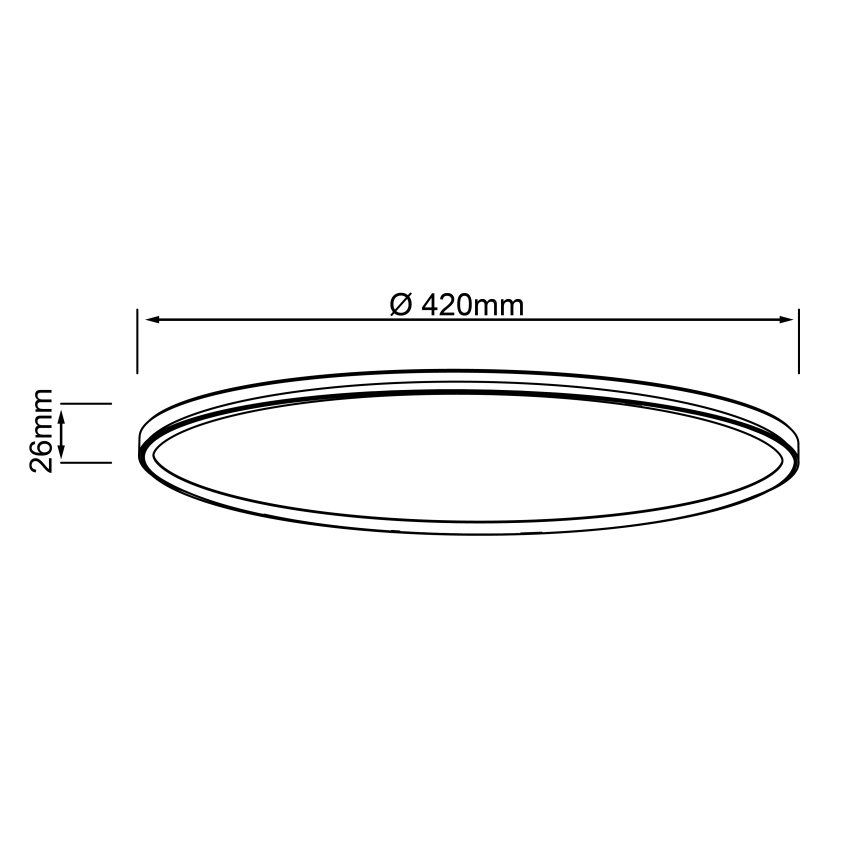 Brilliant - Plafonieră LED MILTON, 24 W, 230 V, Ø 42 cm, albă