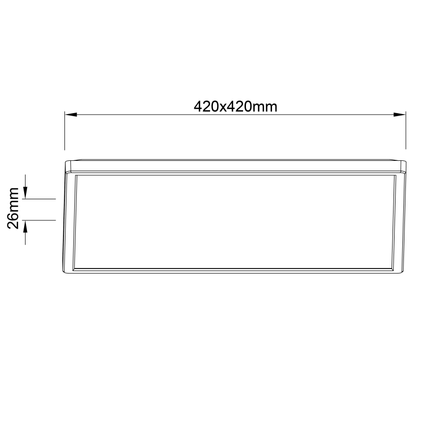 Brilliant - Plafonieră LED MILTON LED/24W/230V 42x42 cm neagră