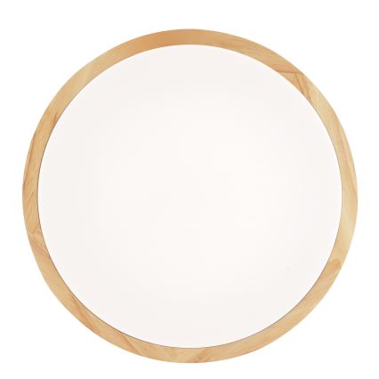 Brilliant - Lampă LED de tavan pentru baie MOREEN, 18W, 230V, 2700/4000/6500K, Ø34 cm, IP44, lemn de cauciuc